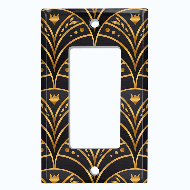 Patterned 1 - Gang Rocker Standard Wall Plate