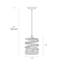 Luminaire suspendu pour îlot de cuisine 1 lumière Pepperdine-999365639