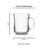 JoyJolt Diner Glass Coffee Mug with Handle, 16oz.