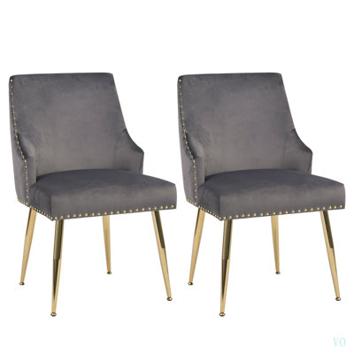 Ensemble de 2 chaises d'appoint Hengming