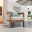 Chaise sans assemblage, finition aspect bois: 0% déforestation, âme bois 100%, chaise d'extérieur en aluminium, chaises de patio en placage de grain de bois