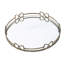 Plateau miroir argenté rond D16.1X2 "Valentina