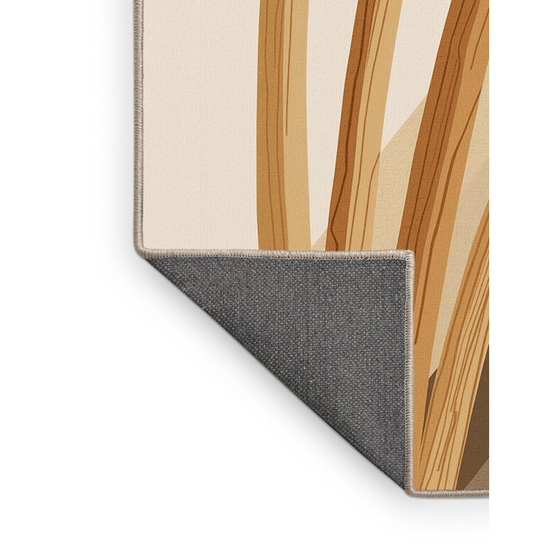 Tapis beige moelleux et moelleux d'asperge moderne Burholme, 3 x 5
