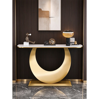 39.37 " W Stone Top Console Table