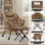 Upholstered Armchair With Footstool-1610263869