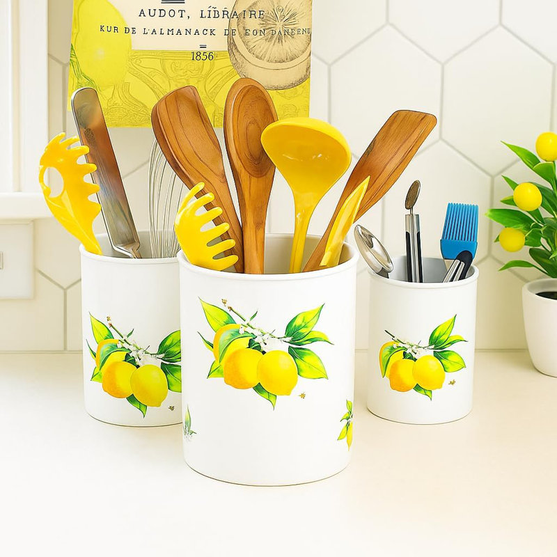 Plastic Cylinder Utensil Crock