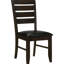 Chaises de salle à manger Cappuccino - Coussin de siège rembourré en mousse, dossier noir (2)