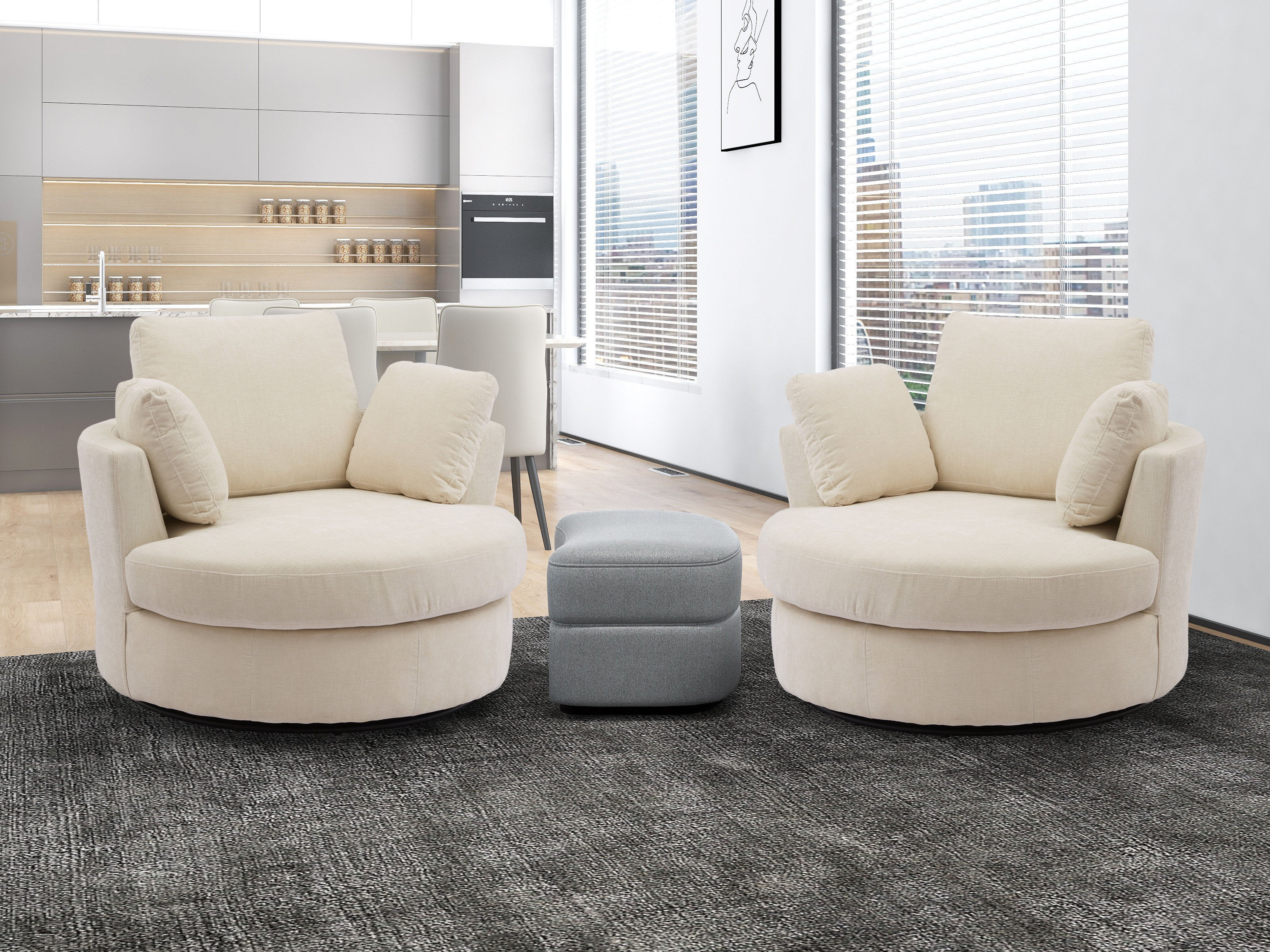 Circular swivel deals lounge chair