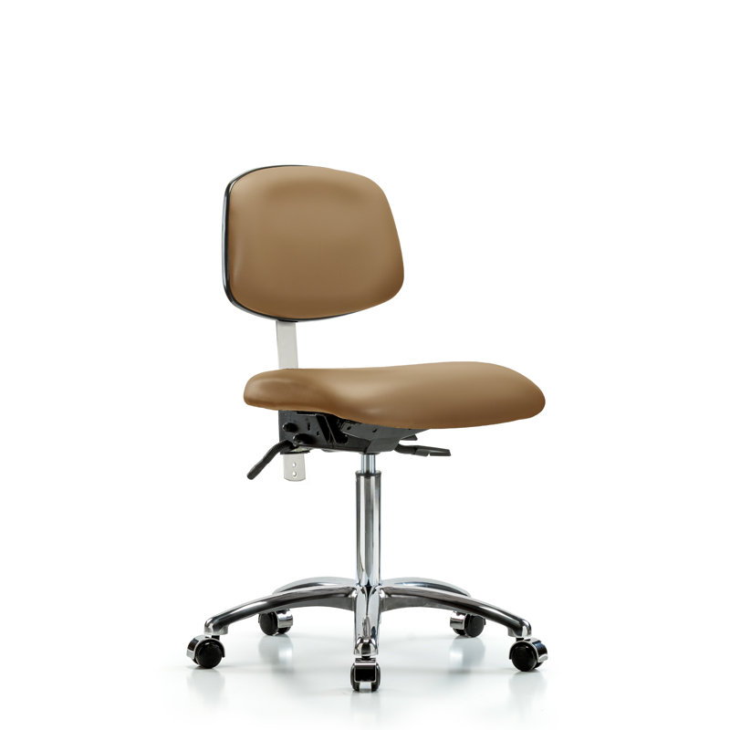 Chaise de travail Mia, Roulettes, Taupe, Inclus