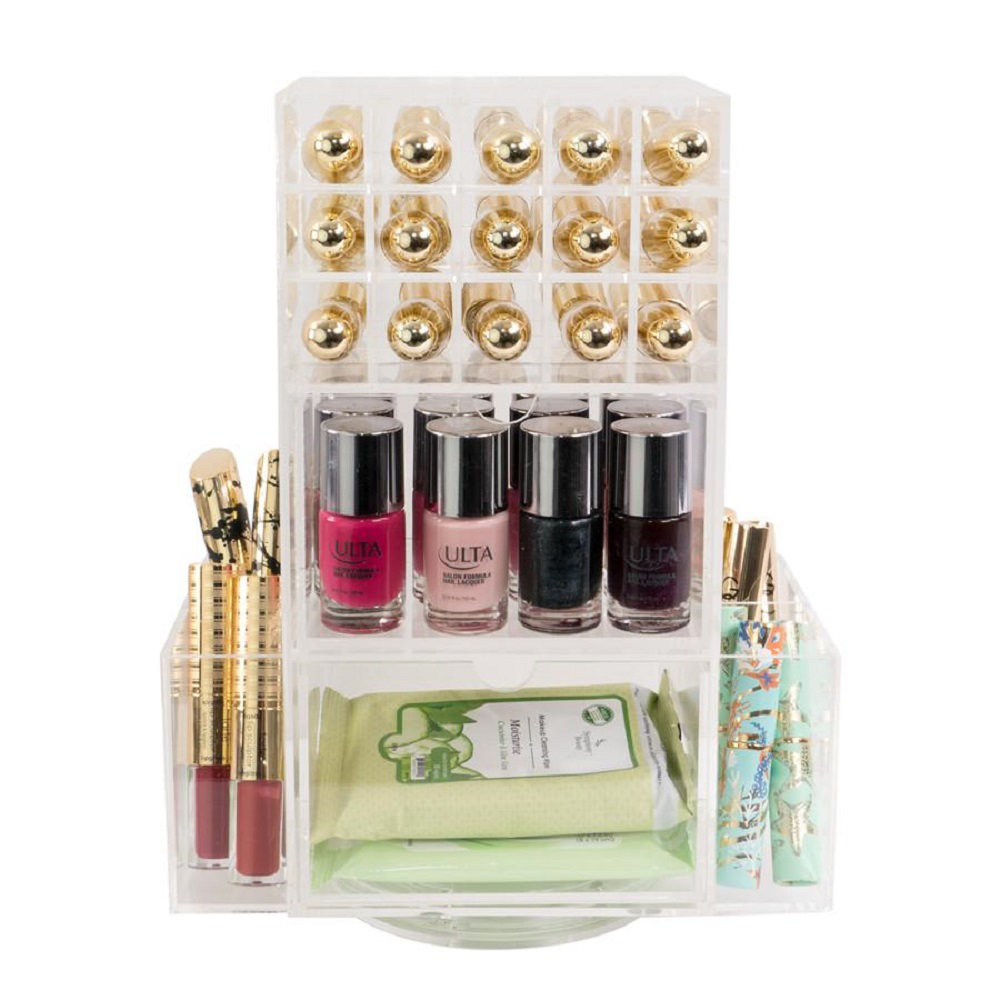 Rebrilliant Acrylic Organizers Cosmetic Storage Drawers with Lipstick