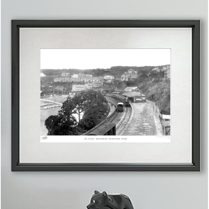 St Ives, Railway Station 1928 by Francis Frith - Single Picture Frame Print, 40cm H x 50cm W