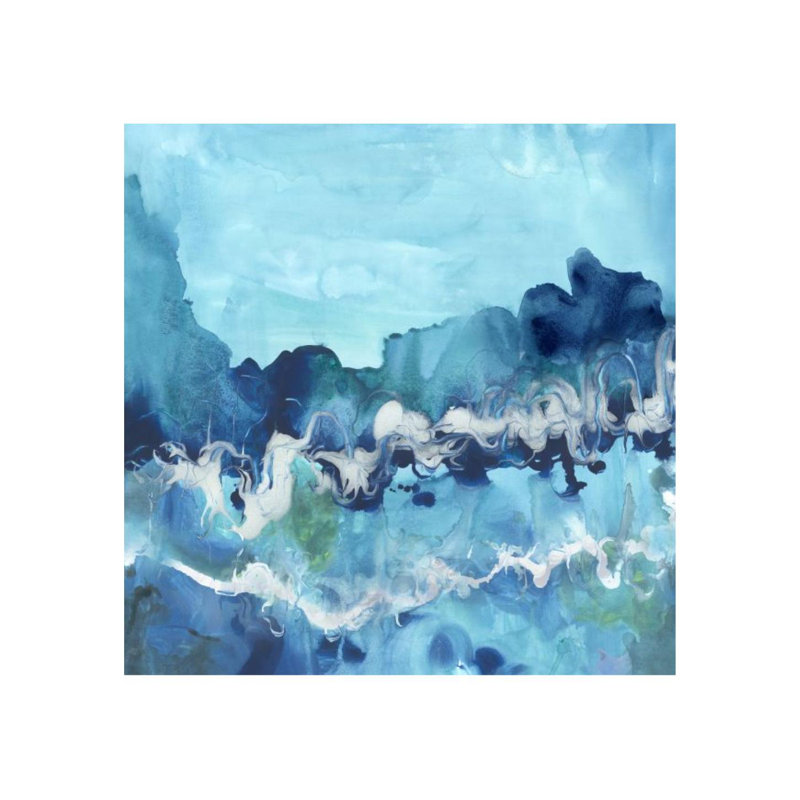 «Energy Blend» par Elle Youngstrom - Peinture, Glacis marbré, H 24 po x l 24 po