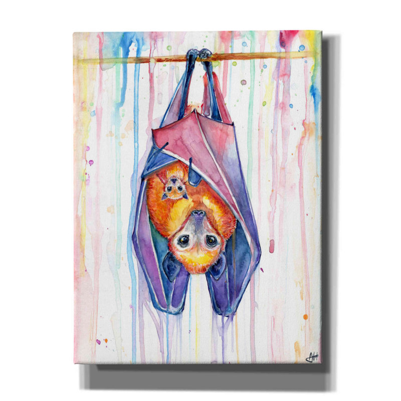 Buncha Bats par Marc Allante - impression sur toile tendue, H 16 po x l 12 po x P 0,75 po