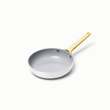 Caraway 8" Iconics Nonstick Ceramic Fry Pan, White/Gold