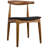 Mid-century modern Solid Wood Dining Chair with Dark Wood, Upholstered Faux Leather Seat, Low Open Back Side Chair for Dining Room, Kitchen & Breakfast Nook, Espresso-1860420205-1839062947