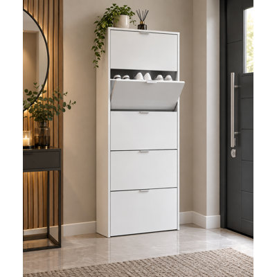 Zappa Shoe Cabinet White Soft Gloss