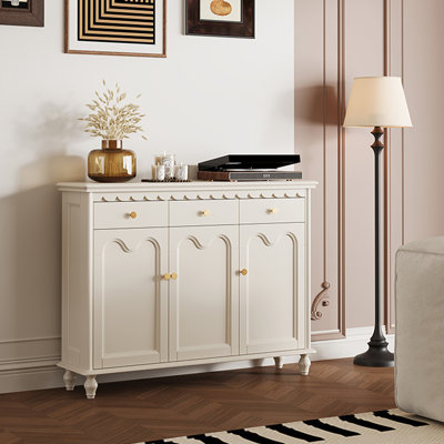 Crystal-cream Solid Wood Shoe Storage Bench