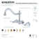 Kingston Brass Heritage Double-Handle 3-Hole Wall-Mount Kitchen Faucet