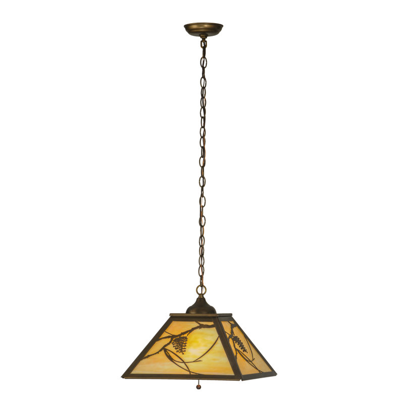 Rustic Lodge 2 - Light Pendant, Antique Copper, Beige