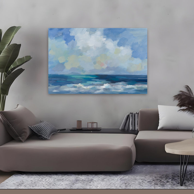 Vagues côtières et côtières et nuages, H 48 po x l 32 po