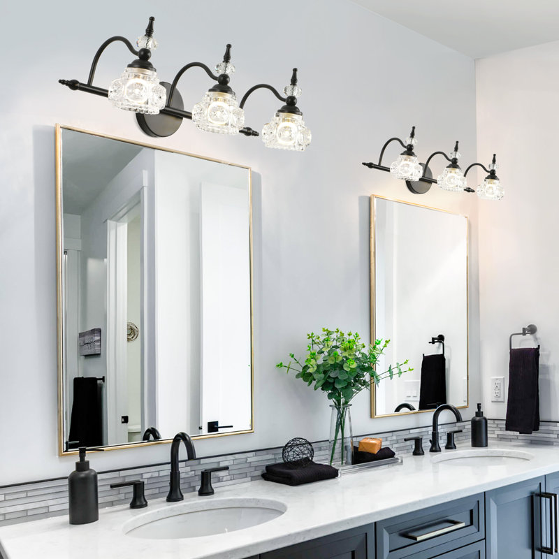 Éclairage pour meuble-lavabo 3 lumières Janila, Noir