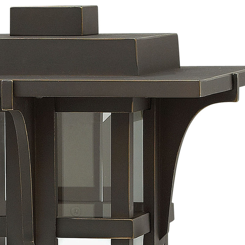 Manhattan 1-Light Pier Mount Light, Clear Beveled Glass, Yes