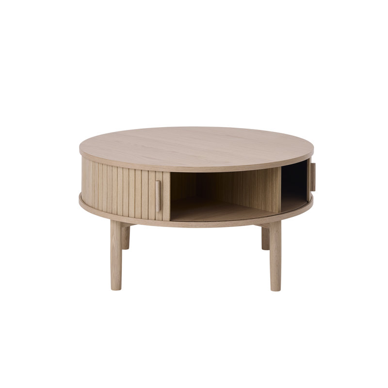 Tarcha Coffee Table with Storage, White Wood