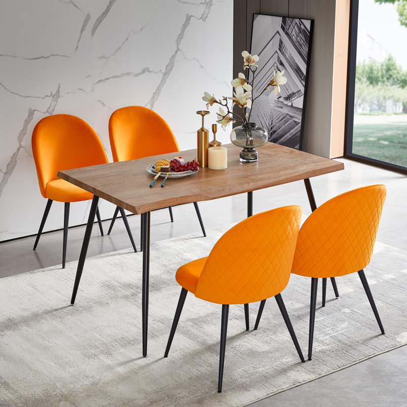 Dining Chair, Velvet, Metal Legs, Set Of 4 Side Chairs, Upholstered Dining Chairs, Modern Dining Chairs, Velvet Dining Chair
