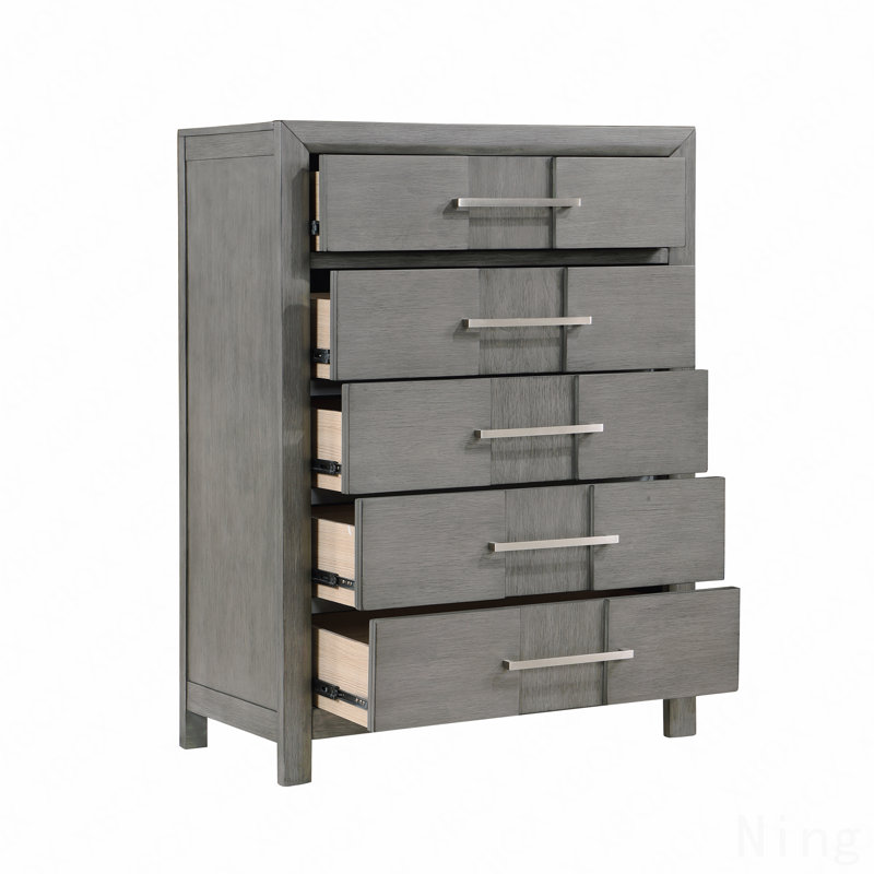 5-Drawer Chest, Modern Style  Woodenen Construction