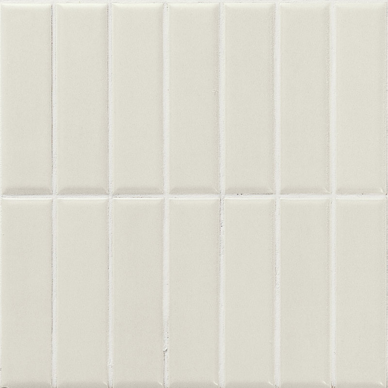 Kaleido 8"x8" Porcelain Brick Look Wall Tile, White