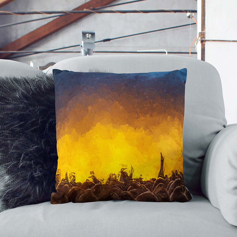 Square Throw Cushion, 40cm H x 40cm W x 15cm D