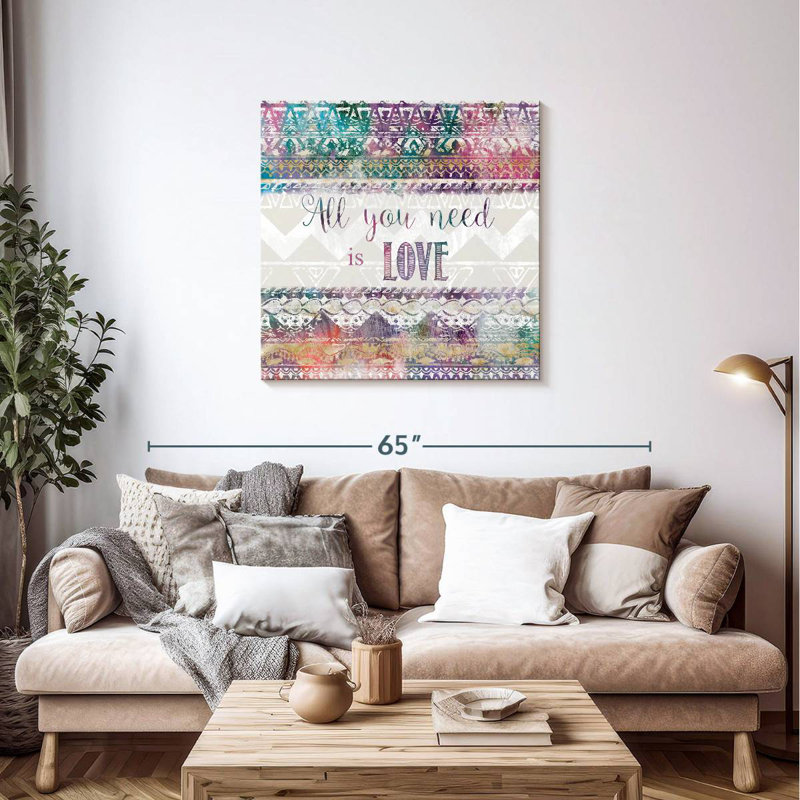 Boho Love, 36" H x 36" W