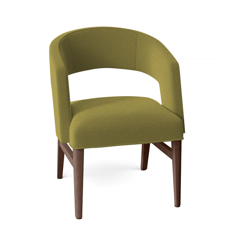 Chaise avec accoudoirs Bryant, 8789 Sauge, Amande chamois