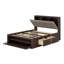 Lit plateforme en bois robuste avec 4 tiroirs, tête de lit et range-chaussures-1743326014
