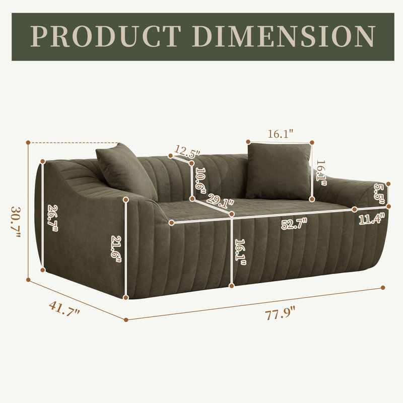 Upholstered Chaise Lounge, Green