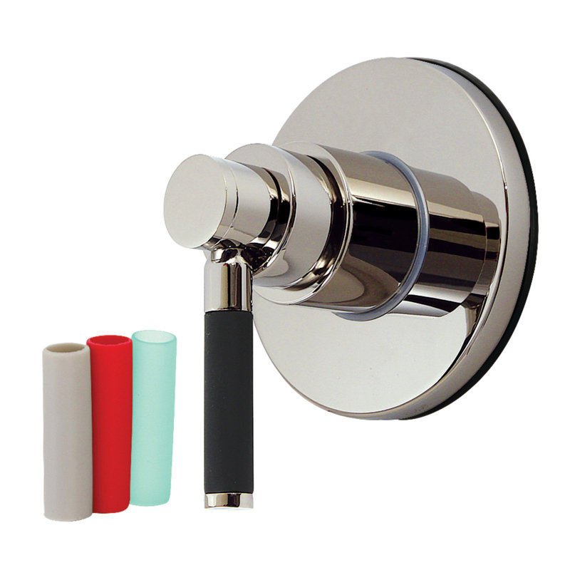 Kingston Brass Kaiser Single-Handle Wall Mount Three-Way Diverter Valve with Trim Kit, Polished Nickel