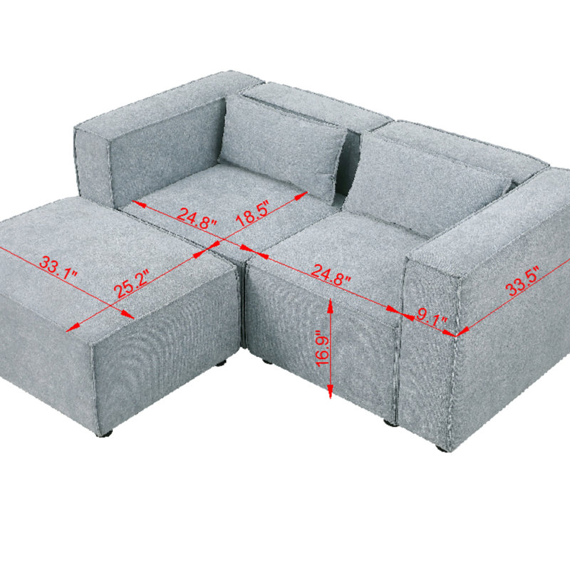 Modular Sofa  Chenille Fabric,  Simple And Grand, The Seat And Back Is Very Soft. This Is Also A KNOCK DOWN Sofa