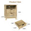 Table de chevet cannelée 17,7 po avec station de charge-1103660963