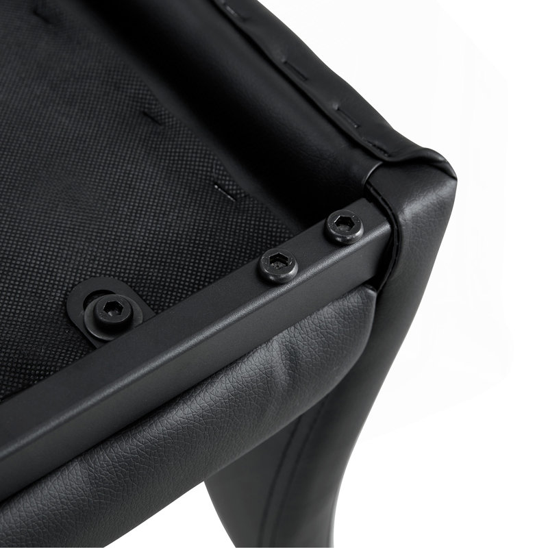 Ensemble de 2 chaises noires en polyuréthane