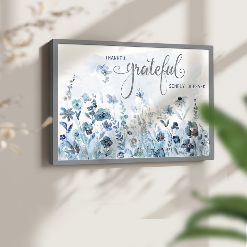 Glittering Meadow -Framed Print - Restickable, Gray, 16" H x 20" W