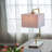 9X14.3X25.2" Metal Table Lamp