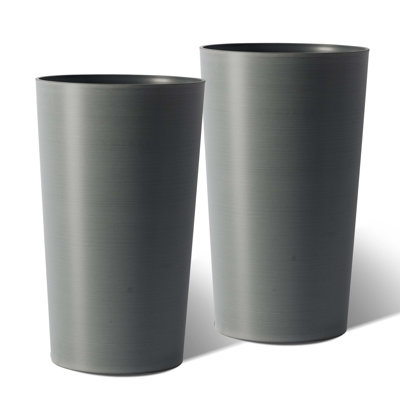 2 Pack Tall 21.7 In Planters For Outdoor Plants Modern Tall Square Planter Box Indoor Outdoor Porch Patio Flower Pot Modern Big Tapered Matte Tree Flower Pot For Garden