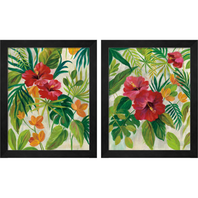 «Tropical Jewels» par Silvia Vassileva, art encadré (ensemble de 2)