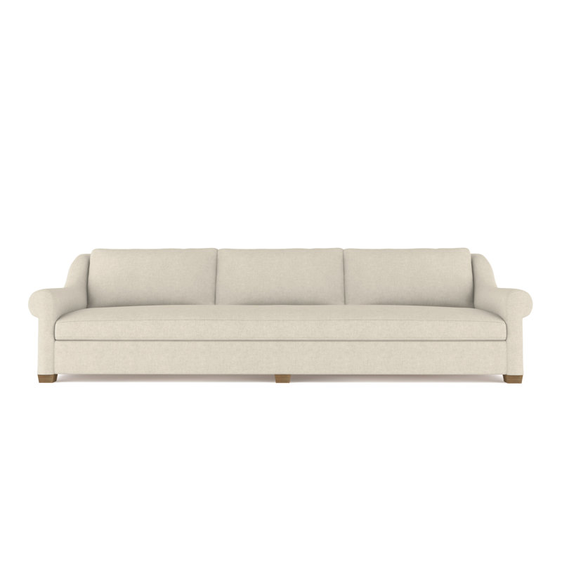 Canapé Thompson, Huître de lin Box Weave, H 32 po x l 96 po x P 41 po, Ébène