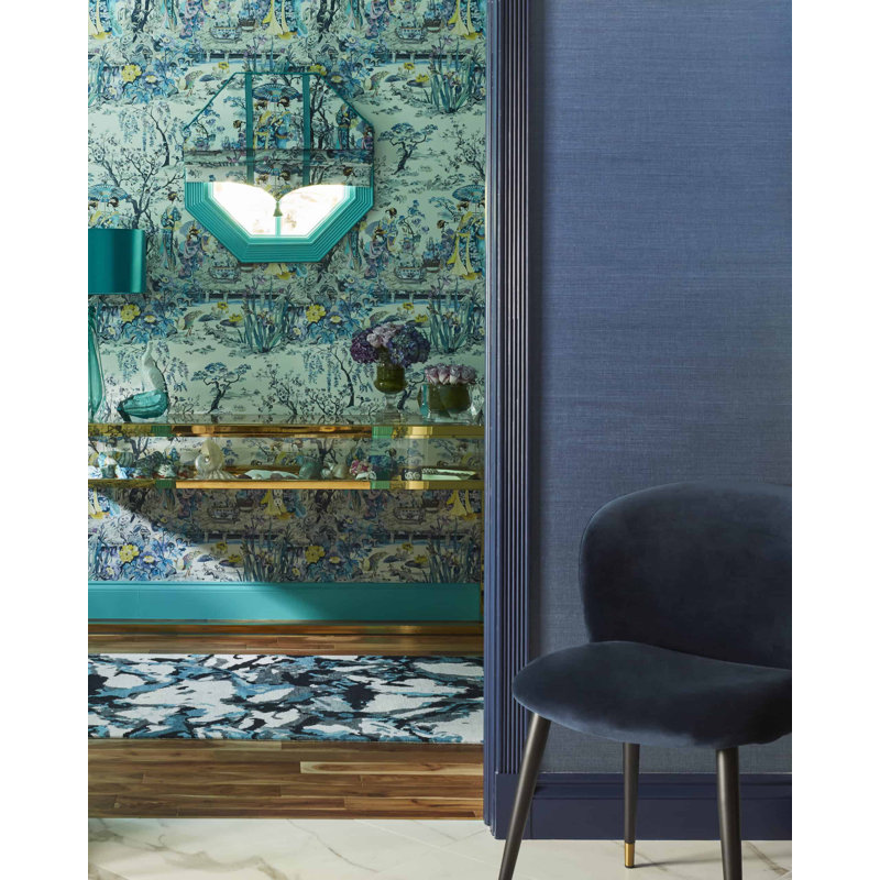 Contemporary Wool Abstract Area Rug, Runner 3' x 7'