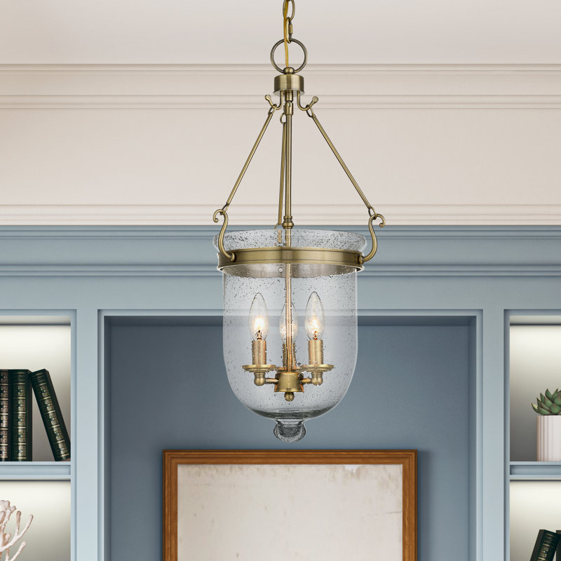 Husman 3 - Light Pendant, 20" H x 10" W x 10" D, Antique Brass