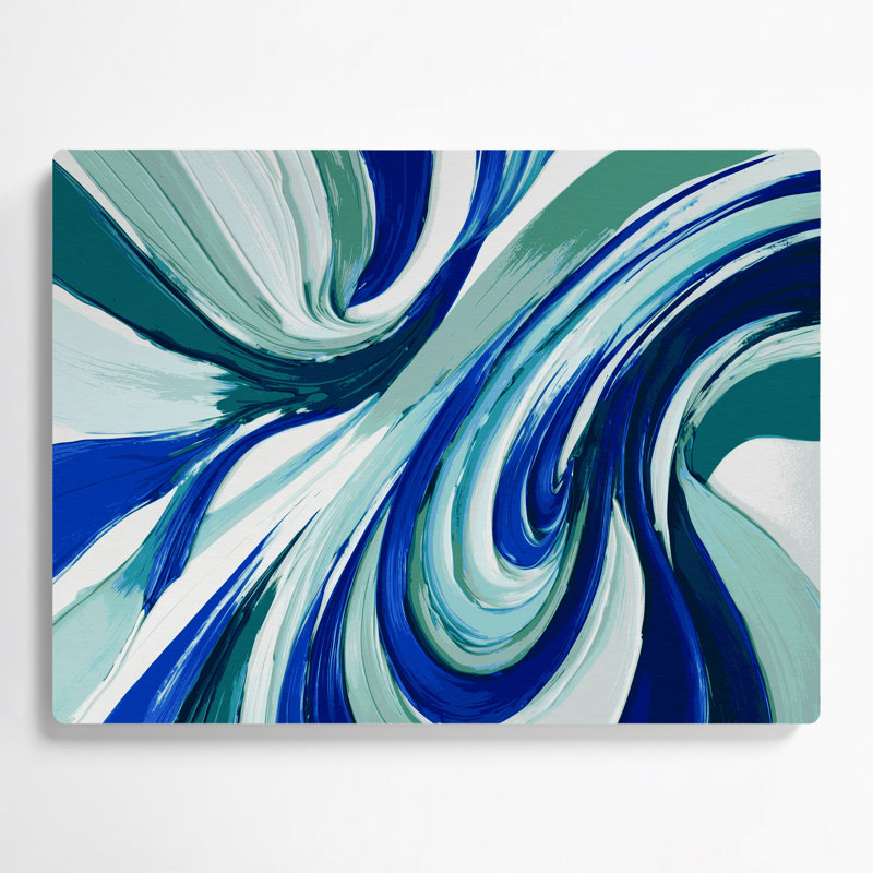 «Lyrical Abstraction 17», art mural en métal bleu