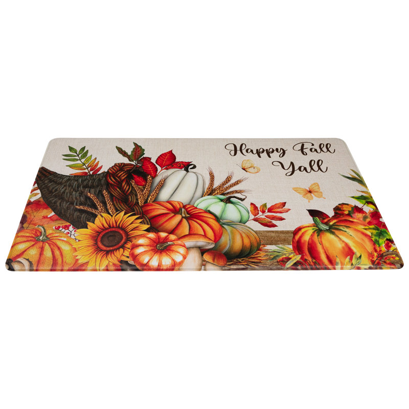 Tapis de sol anti-fatigue Happy Fall Y'all Kitchen Comfort - 17,75 po x 29,5 po