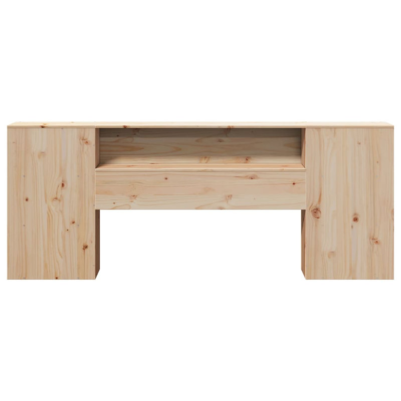 Solid Wood Headboard, Natural, 200 x 200 cm