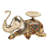 Boho Handcrafted Wood and Metal Elephant Candle Holder for Tabletop Decor